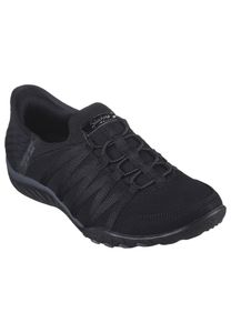 SKECHERS 100593/BBK Breathe-Easy-Roll-With-Me Damen Sneaker Turnschuhe Slipper VEGAN schwarz, Größe:41, Farbe:Schwarz