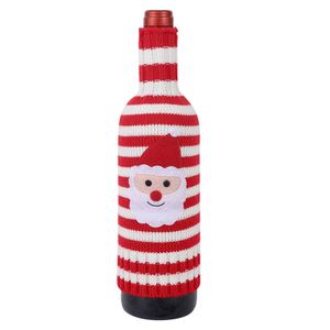 Weihnachtsweinflaschenhülle, wiederverwendbare Weihnachtsmann-Flaschenhülle für Weihnachten, Neujahr, Partys, Tischdekoration-B