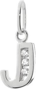 Buchstabe J Kleine Kettenanhänger 925 Sterlingsilber 8mm Alphabet Zirkonia 9182