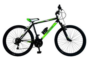 Detský bicykel Horský Canellini STARK 26" - 18 rýchlostí - Čierna/Zelená/Biela