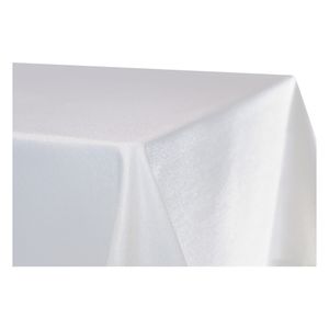 Tischdecke 160x160 cm weiß Leinenoptik wasserabweisend beschichtet Mitteldecke