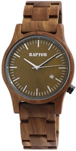 Raptor Herren Uhr Holz Armbanduhr braun RA20243-002