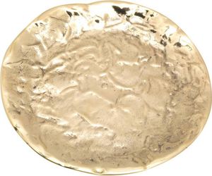 Messing Kerzenteller Gold Poliert Ø 12,5cm Untersetzer mit Muster 0,5cm Dick