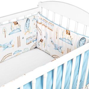 9-teiliges Bettwäsche-Set für Neugeborene mit Nestchen passend für 90 x 40 cm Kinderbett Wiege 