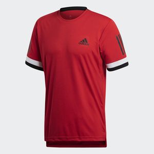 Adidas Herren 3-Streifen Club T-Shirt CE1424 rot Grösse: XL