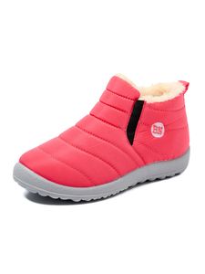 ABTEL Stiefel Mädchen Jungen Mittlerer Top Stiefel Wandern Winterstiefel Nicht Rutschrunde Zehen Warme Schuhe,Farbe:Rosa,Größe:28