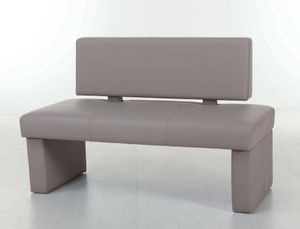 Bank Dorian mit Lehne Kunstleder Variante 130cm 150cm 180cm Sitzbank, Bezugstoff:Kaiman schlamm, Länge:150 cm