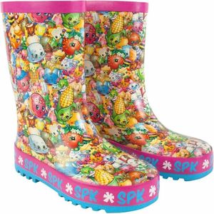 Shopkins - Dievčenské gumáky s celoplošnou potlačou NS7297 (34 EU) (Ružová/modrá)