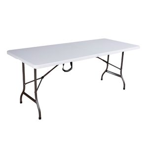 HATTORO Buffettisch Tisch klappbar Campingtisch Gartentisch Partytisch Esstisch Klapptisch Bierzelttisch Trageriff 180 cm weiß