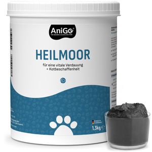 AniGo Heilmoor für Hunde 1,3kg – Verbessert die Kotbeschaffenheit, Optimale Verdauung, Immunsystem, Magen-Darm-Aktivität, Appetit Anregung I Natürliche Heilerde Moor für Hund