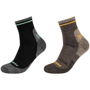 Skechers 2PPK Men Trail Wool Quarter Socks SK42052-8997, Socken, Herren, Grau