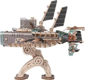 3D puzzle, loď 20 000 mil pod mořem, šedá, HC, dřevo, 396 dílků