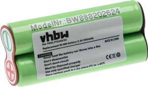 vhbw Akku kompatibel mit Philips Bodygroom Series 3000, Series 5000, BG2036/32, BG2040/34, BG2024/32, BG2026/32 Rasierer (950 mAh, 2,4 V, NiMH)