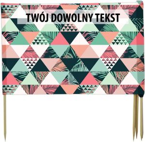 PARAWAN PLAŻOWY Trójkąty z indywidualnym napisem 8 PANELI 77.8
