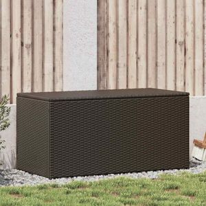vidaXL Poly ratanový záhradný box 100x50x50 cm hnedý
