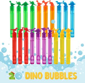 Magicat Dino Seifenblasen Set I 20 Seifenblasen mit Dinosaurier Design, in 6 Farben I Bubbles für Kindergeburtstag, Hochzeit, Halloween, Mini Blasen Spielzeug als Mitgebsel für Kinder