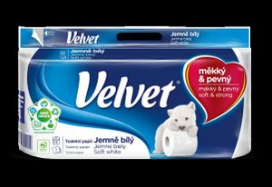 Velvet Delikatnie biały Papier toaletowy, 8 rolek