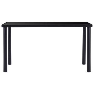 vidaXL Jedálenský stôl Black 140 x 70 x 75 cm Tvrdené sklo