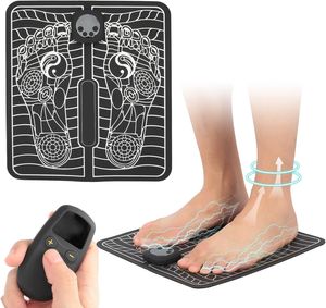 Elektrisches Fußmassagegerät, USB EMS Fußmassagegerät Matte Fußzirkulationsmuskelstimulator für Männer Frauen, Entspannen Sie Steifheitsmuskeln, 6 Modi, 9 Intensitätsstufen (USB-Aufladung)