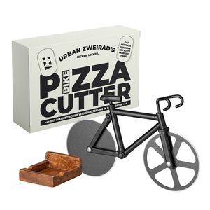 Bike Fahrrad Pizza Schneider mit magnetischer Halterung & Bodenständer, Farbe:Schwarz