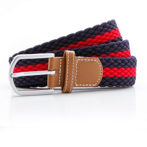 Asquith & Fox Pánský strečový pásek se dvěma barvami pruhů RW5539 (jedna velikost) (námořnická/červená)