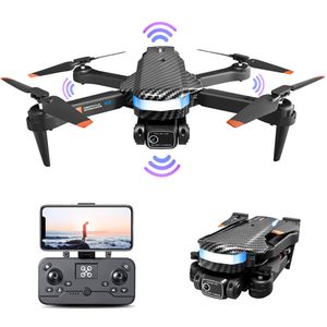 Drohnen mit Kamera, Drohne mit Dual-Kamera HD, WiFi FPV Drohnen, Faltbarer RC Quadcopter, Kohlefaser, Positionierung des optischen Flusses, 360°-Flip-Modus, Ruckkehr, Headless-Modus, Hindernisvermeidung, App-Steuerung, für Anfänger