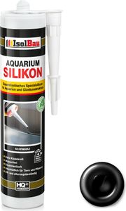 Isolbau Aquarium Silikon 1 x 300 ml Schwarz - Dauerelastisches Spezial-Silikon für Aquarien & Glaskonstruktion - Für Innen- & Außenbereich –  Kartusche