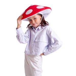 Superpilz Hut für Kinder | Witzige Fliegenpilz Mütze | Partyhut für Pilz Kostüm