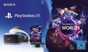 Sony PlayStation VR Brille inkl. Camera V2 U VR Worlds Voucher PlayStation VR + Kamera + VR Worlds (Version 2)