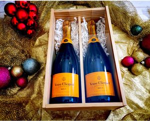 Geschenkbox Champagner Veuve clicquot / Brut / Transparentes Glas
