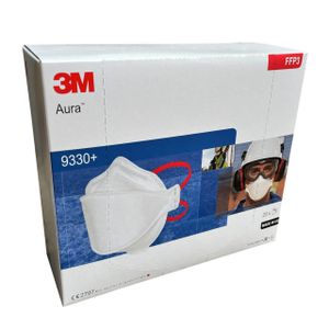 20x 3M Aura 9330+ FFP3 NR D Atemschutzmaske ohne Ventil - IM ORGINALKARTON-  Mundschutz Maske