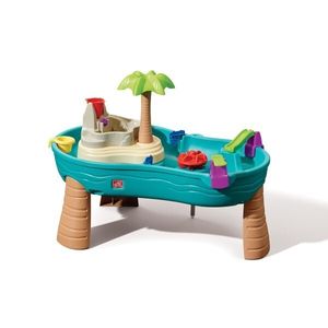 Step2 Splish Splash Wasserspieltisch Jungle | Großer Wassertisch mit 10-teiligem Zubehörset | Garten Wasser Spieltisch für Kinder in Blau