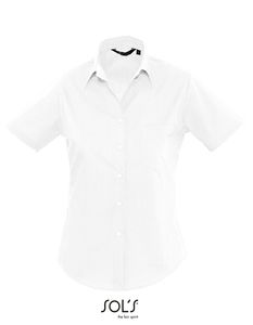 SOLS Damen Bluse Mix Popeline kurzarm 16070 Weiß White L