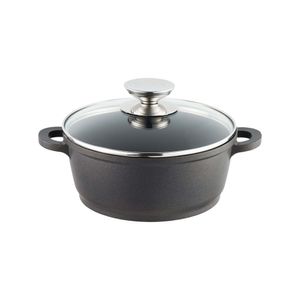 Berndes Vario Click Induction Kochtopf mit Glasdeckel, Topf mit Deckel, Antihaftversiegelung, Aluminiumguss, Schwarz, Ø 20 cm, 031143 Berndes Vario Click Induction Kochtopf mit Glasdeckel, Topf mit Deckel, Antihaftversiegelung, Aluminiumguss, Schwarz, Ø 20 cm, 031143