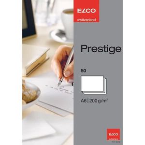 Elco 73104.12 Briefkarten Prestige - A6, 50 Stück, hochweiß, satiniert