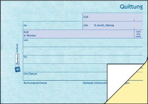 AVERY Zweckform Formularbuch "Quittung" selbstdurchschreibend Din A6 5 Blöcke