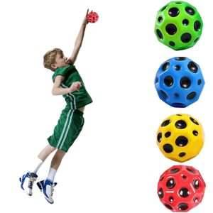 4PCS Space Ball Super High Bouncing Bounciest Lightweight Foam Ball Easy To Grip And Catcher Sport Training Ball Astro Jump Ball, Grün+Blau+Gelb+Rot