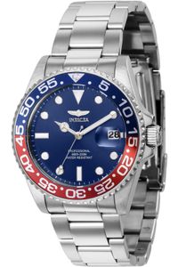 Invicta Pro Diver 36535  armbanduhr - Quarzuhrwerk - Edelstahl mit blauen zifferblat - 38mm