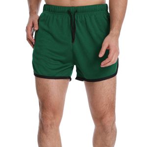 Shorts Herren Sportshorts Kurze Hosen Elastischer Jogginghose Traininghose mit Taschen Tinte Grün,Größe:L