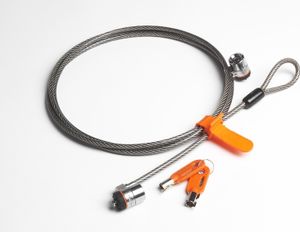 Kensington MicroSaver® Twin-Laptopschloss - Like Keyed - 2,2 m - Kensington - Rundkeil - Orange