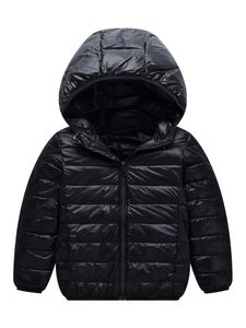Jungen Kapuzenhals Puffer Mantel Fahrt Mit Taschen Strickjacke Freizeit Front Reißverschluss Nach Unten Jacken, Farbe: Schwarz, Größe: DE 140