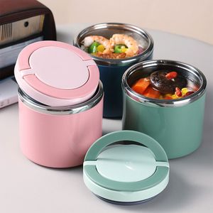 1000ml Edelstahl Thermo Lunchbox Brotdose Mit Griff Rosa Lunchboxen