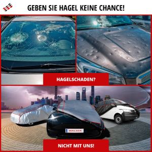 WALSER Hagelschutz Abdeckplane Auto, Vergleichssieger* Auto Hagelschutzplane, Abdeckplane Auto Premium Hybrid, Autogarage Abdeckung, Abdeckung Auto 100% Polyester, Auto Abdeckung PKW XL