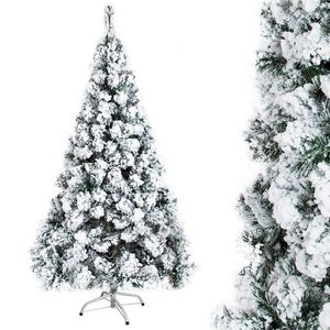 Gotoll Künstlicher Weihnachtsbaum »XM027-29«, 110cm, Spitzen ca. 150, Grün/Weiß, Weihnachtsbäume mit Schnee, Tannenbaum mit Schneebedeckten Beschneiten Spitzen, inkl. Metallständer