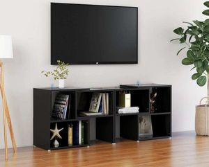 The Living Store TV-Schrank Hochglanz-Schwarz 104x30x52cm Holzwerkstoff