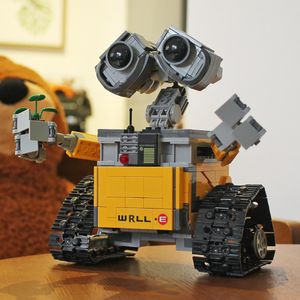 18cm Wall-E Roboter Spielzeug für Kinder, Idee Technikfiguren Modellbausätze Blocksteine Pädagogisches Weihnachtsspielzeug, Geburtstagsgeschenk