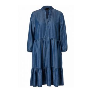 More & More Kleider kurz Damen Organic Lyocell Dress Größe 42, Farbe: 0962 middle blue denim