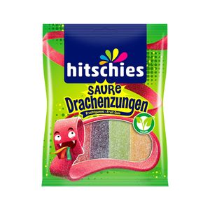 Hitschies saure Drachenzungen Sauer gezuckerte Fruchtgummi 125g