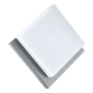 EGLO LED Außen-Wandlampe Infesto 1, 1 flammige Außenleuchte, Wandleuchte aus Edelstahl und Kunststoff, Farbe: Silber, weiß, IP44
