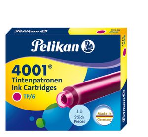 18 Pelikan Tintenpatronen 4001® / Füllerpatronen / Farbe: pink